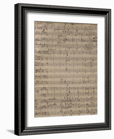 Handwritten Score for German Requiem-Johannes Brahms-Framed Giclee Print