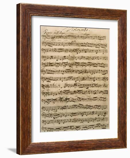 Handwritten Score for Mass in B Minor, BWV 232-Johann Sebastian Bach-Framed Giclee Print