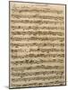 Handwritten Score for Mass in B Minor, BWV 232-Johann Sebastian Bach-Mounted Giclee Print