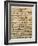 Handwritten Score for Mass in B Minor, BWV 232-Johann Sebastian Bach-Framed Giclee Print