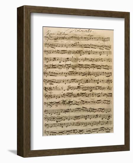 Handwritten Score for Mass in B Minor, BWV 232-Johann Sebastian Bach-Framed Giclee Print