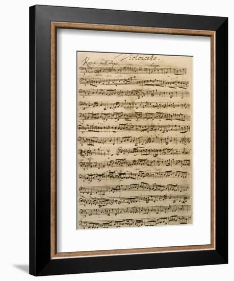 Handwritten Score for Mass in B Minor, BWV 232-Johann Sebastian Bach-Framed Giclee Print