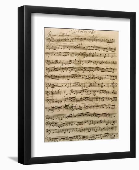 Handwritten Score for Mass in B Minor, BWV 232-Johann Sebastian Bach-Framed Giclee Print