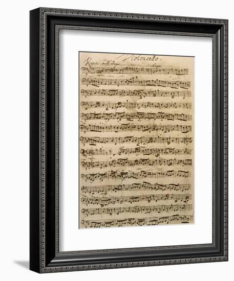 Handwritten Score for Mass in B Minor, BWV 232-Johann Sebastian Bach-Framed Giclee Print