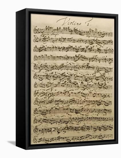 Handwritten Score for Mass in B Minor, BWV 232-Johann Sebastian Bach-Framed Premier Image Canvas