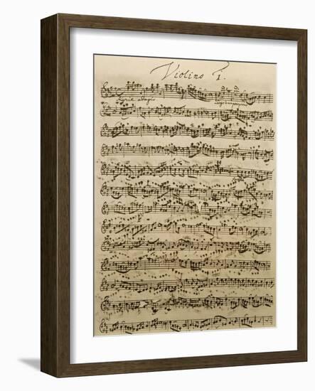 Handwritten Score for Mass in B Minor, BWV 232-Johann Sebastian Bach-Framed Giclee Print