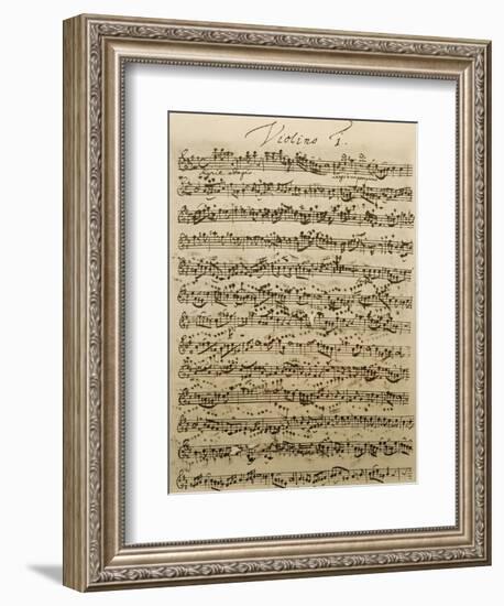 Handwritten Score for Mass in B Minor, BWV 232-Johann Sebastian Bach-Framed Giclee Print