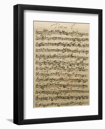 Handwritten Score for Mass in B Minor, BWV 232-Johann Sebastian Bach-Framed Giclee Print