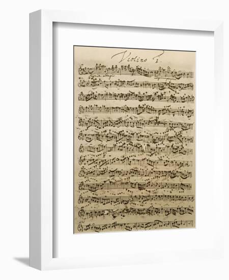 Handwritten Score for Mass in B Minor, BWV 232-Johann Sebastian Bach-Framed Giclee Print