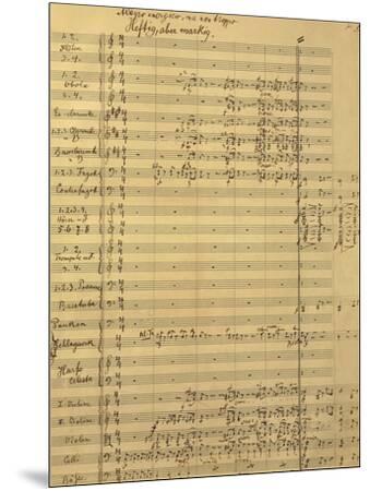 Handwritten Score for Symphony No 6, First Movement, Gustav