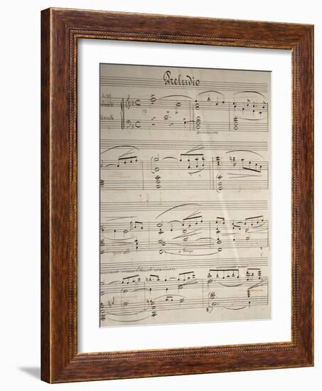 Handwritten Sheet Music for Cavalleria Rusticana-null-Framed Giclee Print