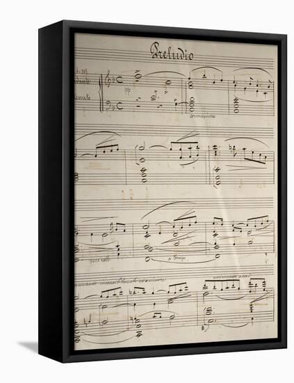 Handwritten Sheet Music for Cavalleria Rusticana-null-Framed Premier Image Canvas