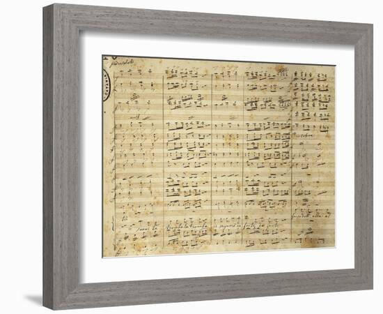 Handwritten Sheet Music for I Puritani-null-Framed Giclee Print