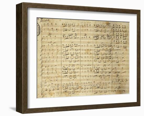 Handwritten Sheet Music for I Puritani-null-Framed Giclee Print