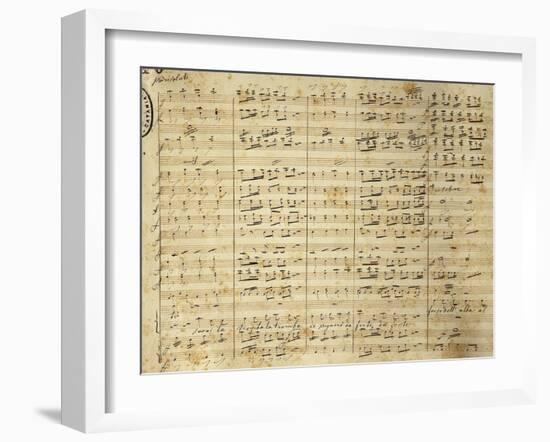 Handwritten Sheet Music for I Puritani-null-Framed Giclee Print