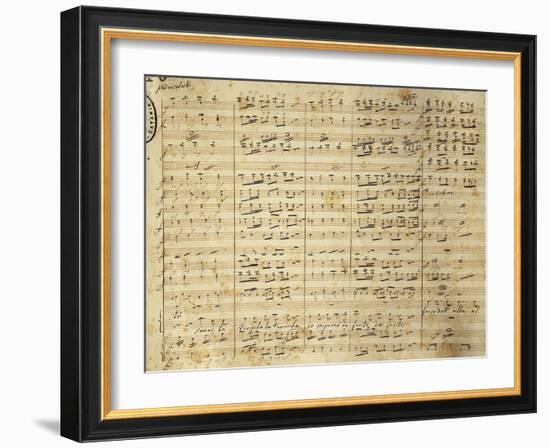 Handwritten Sheet Music for I Puritani-null-Framed Giclee Print