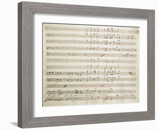 Handwritten Sheet Music for Il Barbiere Di Siviglia-null-Framed Giclee Print