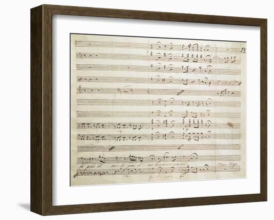 Handwritten Sheet Music for Il Barbiere Di Siviglia-null-Framed Giclee Print