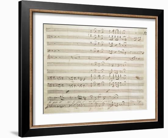 Handwritten Sheet Music for Il Barbiere Di Siviglia-null-Framed Giclee Print