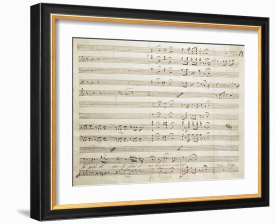 Handwritten Sheet Music for Il Barbiere Di Siviglia-null-Framed Giclee Print