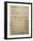 Handwritten Sheet Music for Il Piccolo Marat, Opera by Pietro Mascagni-null-Framed Giclee Print