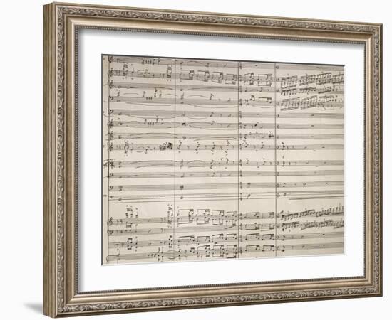 Handwritten Sheet Music for Isabeau, Opera by Pietro Mascagni-null-Framed Giclee Print