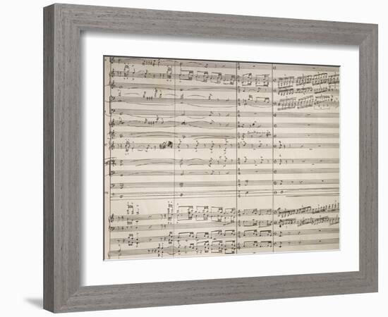 Handwritten Sheet Music for Isabeau, Opera by Pietro Mascagni-null-Framed Giclee Print