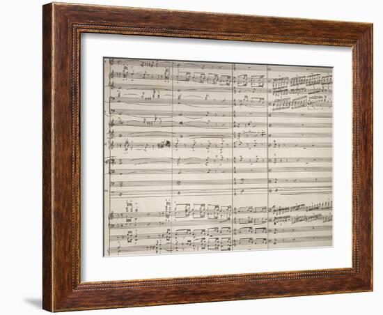 Handwritten Sheet Music for Isabeau, Opera by Pietro Mascagni-null-Framed Giclee Print