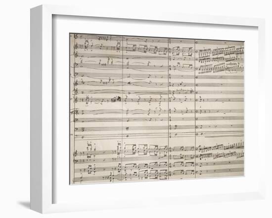 Handwritten Sheet Music for Isabeau, Opera by Pietro Mascagni-null-Framed Giclee Print