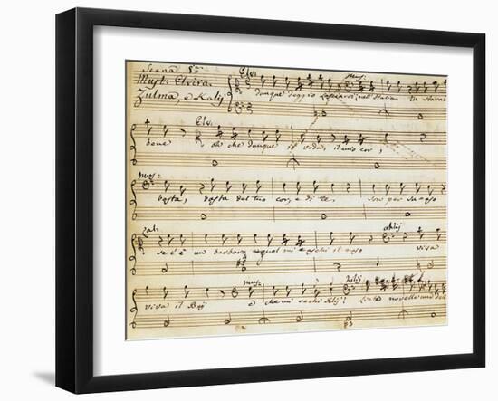 Handwritten Sheet Music for L'Italiana in Algeri-null-Framed Giclee Print