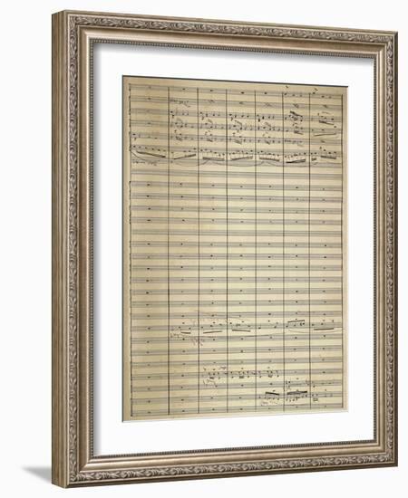 Handwritten Sheet Music for La Nuit De Mai, 1886, Symphonic Poem by Ruggero Leoncavallo-null-Framed Giclee Print