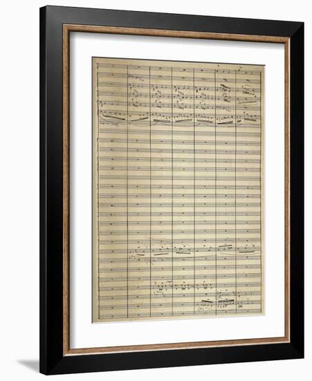 Handwritten Sheet Music for La Nuit De Mai, 1886, Symphonic Poem by Ruggero Leoncavallo-null-Framed Giclee Print