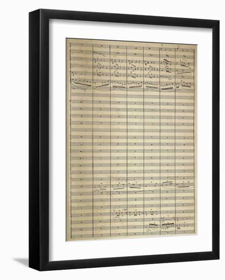 Handwritten Sheet Music for La Nuit De Mai, 1886, Symphonic Poem by Ruggero Leoncavallo-null-Framed Giclee Print