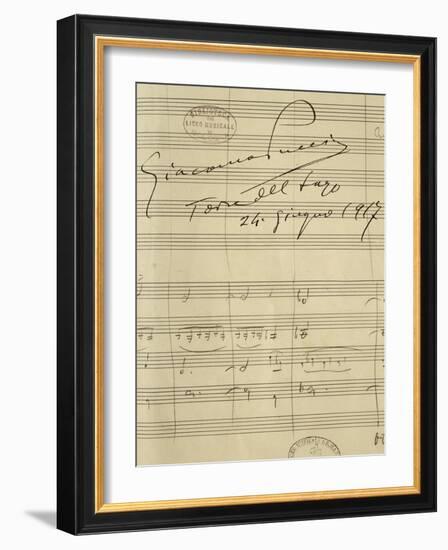 Handwritten Sheet Music for La Rondine-null-Framed Giclee Print