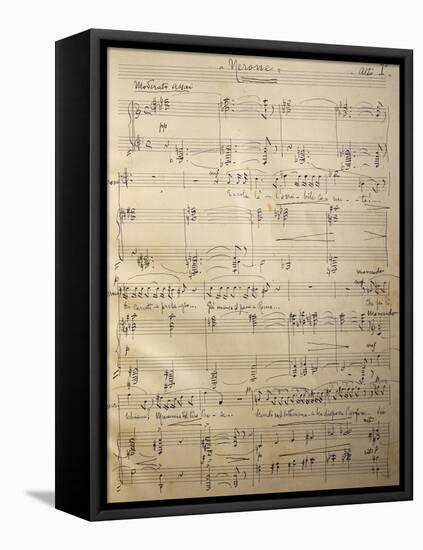 Handwritten Sheet Music for Nerone-null-Framed Premier Image Canvas