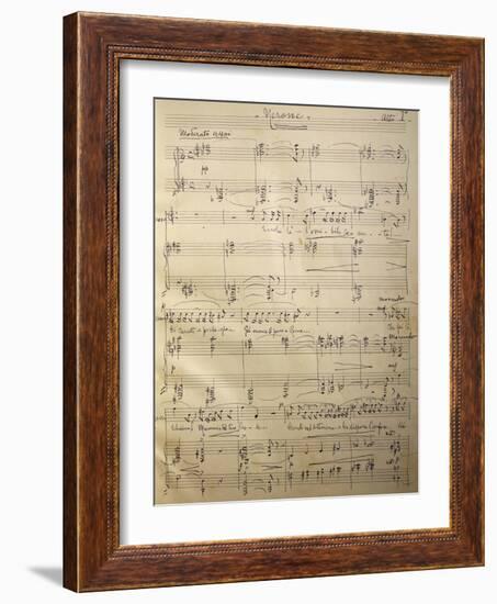 Handwritten Sheet Music for Nerone-null-Framed Giclee Print