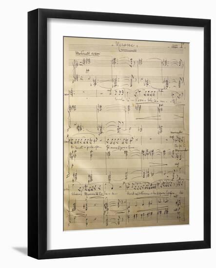 Handwritten Sheet Music for Nerone-null-Framed Giclee Print