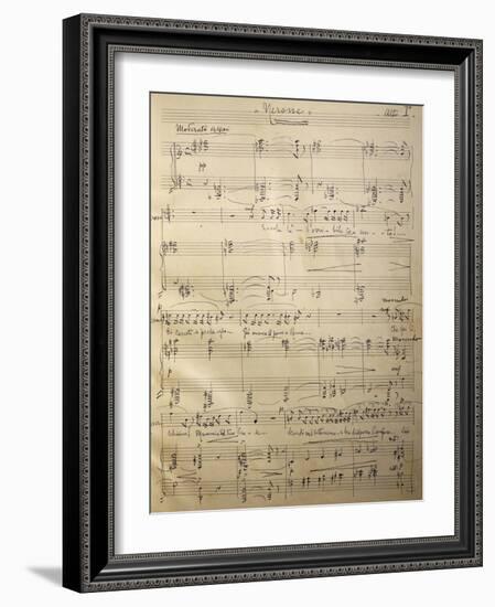 Handwritten Sheet Music for Nerone-null-Framed Giclee Print