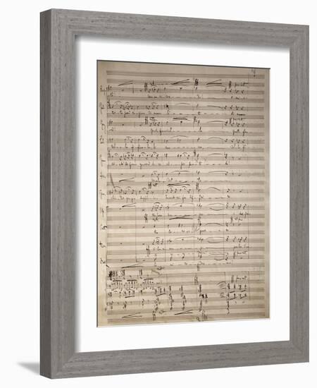 Handwritten Sheet Music for Rantzau, Opera by Pietro Mascagni-null-Framed Giclee Print