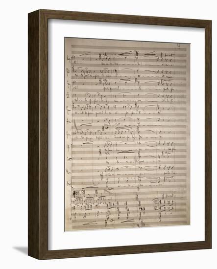 Handwritten Sheet Music for Rantzau, Opera by Pietro Mascagni-null-Framed Giclee Print