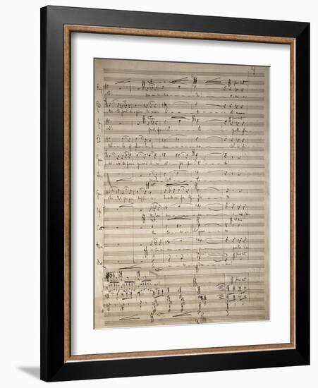 Handwritten Sheet Music for Rantzau, Opera by Pietro Mascagni-null-Framed Giclee Print