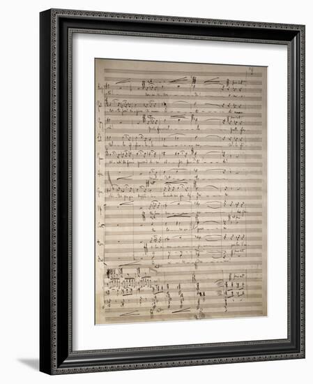 Handwritten Sheet Music for Rantzau, Opera by Pietro Mascagni-null-Framed Giclee Print