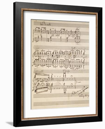 Handwritten Sheet Music for Si-null-Framed Giclee Print