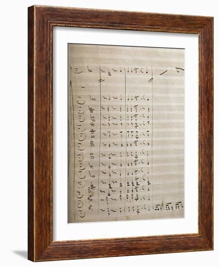 Handwritten Sheet Music for the First Act of Oberto Conte Di San Bonifacio-null-Framed Giclee Print