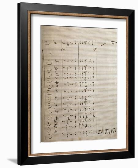 Handwritten Sheet Music for the First Act of Oberto Conte Di San Bonifacio-null-Framed Giclee Print