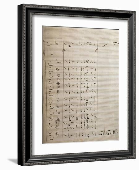 Handwritten Sheet Music for the First Act of Oberto Conte Di San Bonifacio-null-Framed Giclee Print