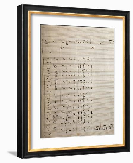Handwritten Sheet Music for the First Act of Oberto Conte Di San Bonifacio-null-Framed Giclee Print