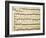 Handwritten Sheet Music for the Sonata Prima for Violin and Bass, Allegro Assai-Giuseppe Tartini-Framed Giclee Print