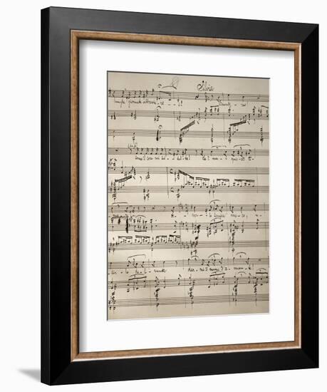 Handwritten Sheet Music for Zanetto, Opera by Pietro Mascagni-null-Framed Giclee Print