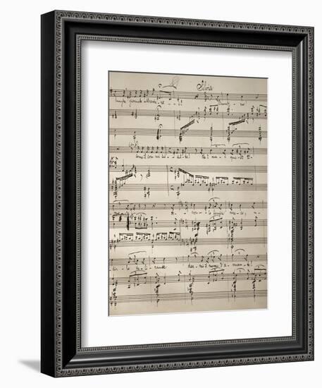 Handwritten Sheet Music for Zanetto, Opera by Pietro Mascagni-null-Framed Giclee Print